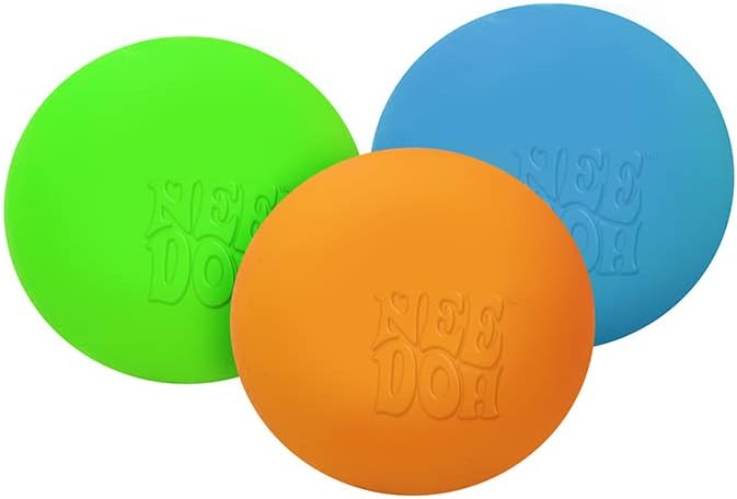 Schylling NeeDoh Teenie - Sensory Fidget Toy - 3 Mini Groovy Globs in Assorted Colors - Ages 3 to Adult (Pack of 1)