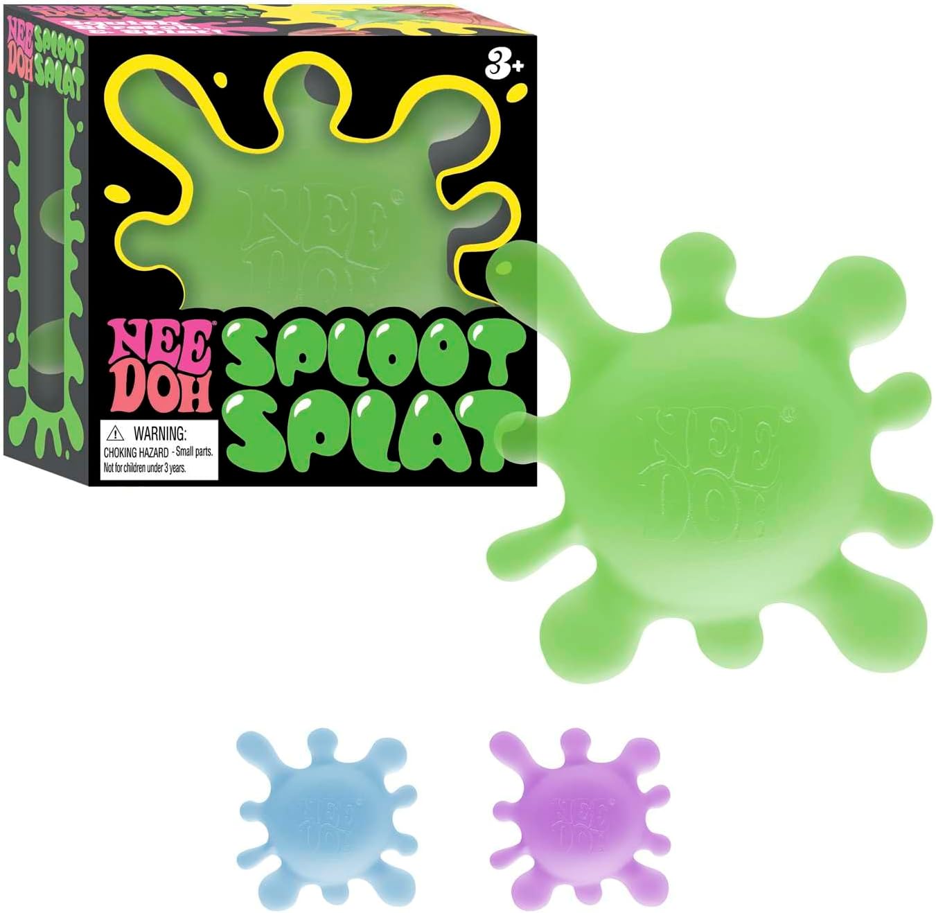 Schylling NeeDoh SplootSplat -The Splat That Sploots - Sensory Toy to Squish. Squeeze. and Pull - Ages 3 and Up - Color May Vary; One Per Pack