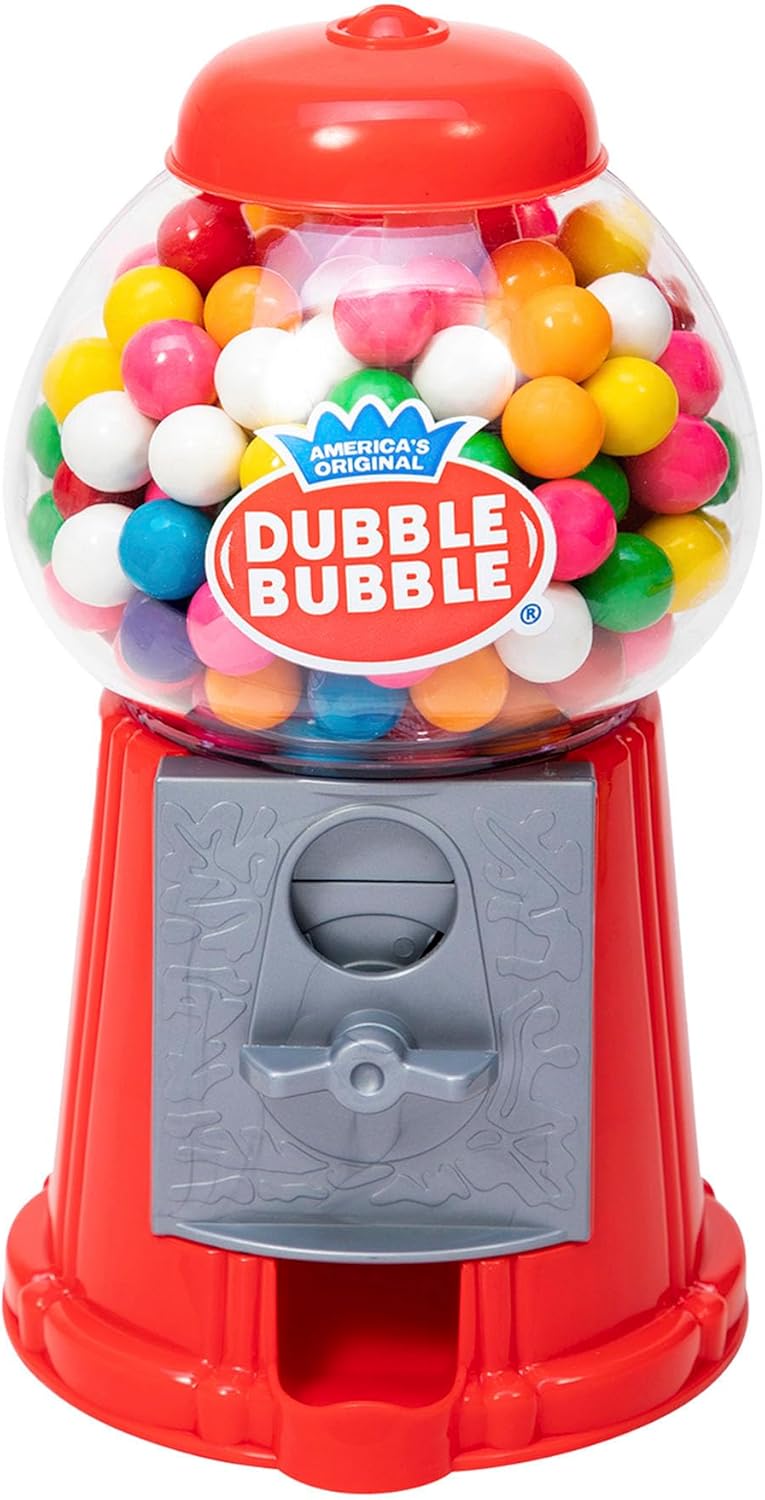 Schylling Brand Classic Retro Gumball Coin Bank - 8.5 Tall - Includes 45 Dubble Bubble Gumballs - Ages 3+