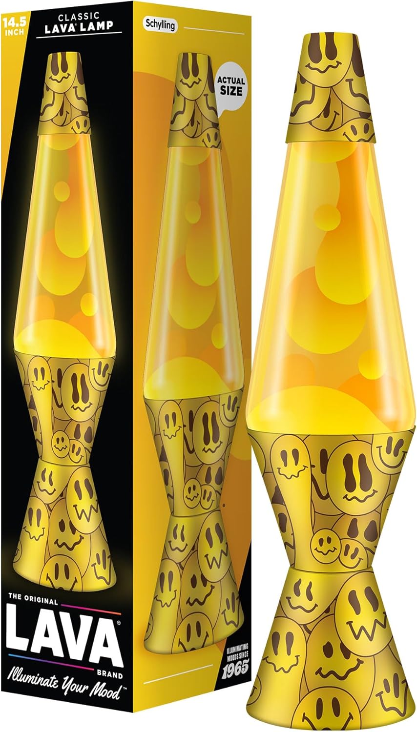 The Original Lava? Lamp - 14.5 Grinning Globs - Classic Liquid Motion Lamp - Yellow Lava and Orange Liquid - Item #2094 (Amazon Exclusive)